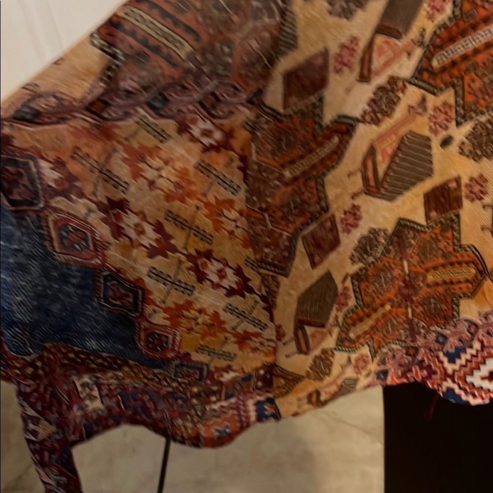 BoHo Burgundy Multi Patchwork Midi Dress - Picture 2 of 5